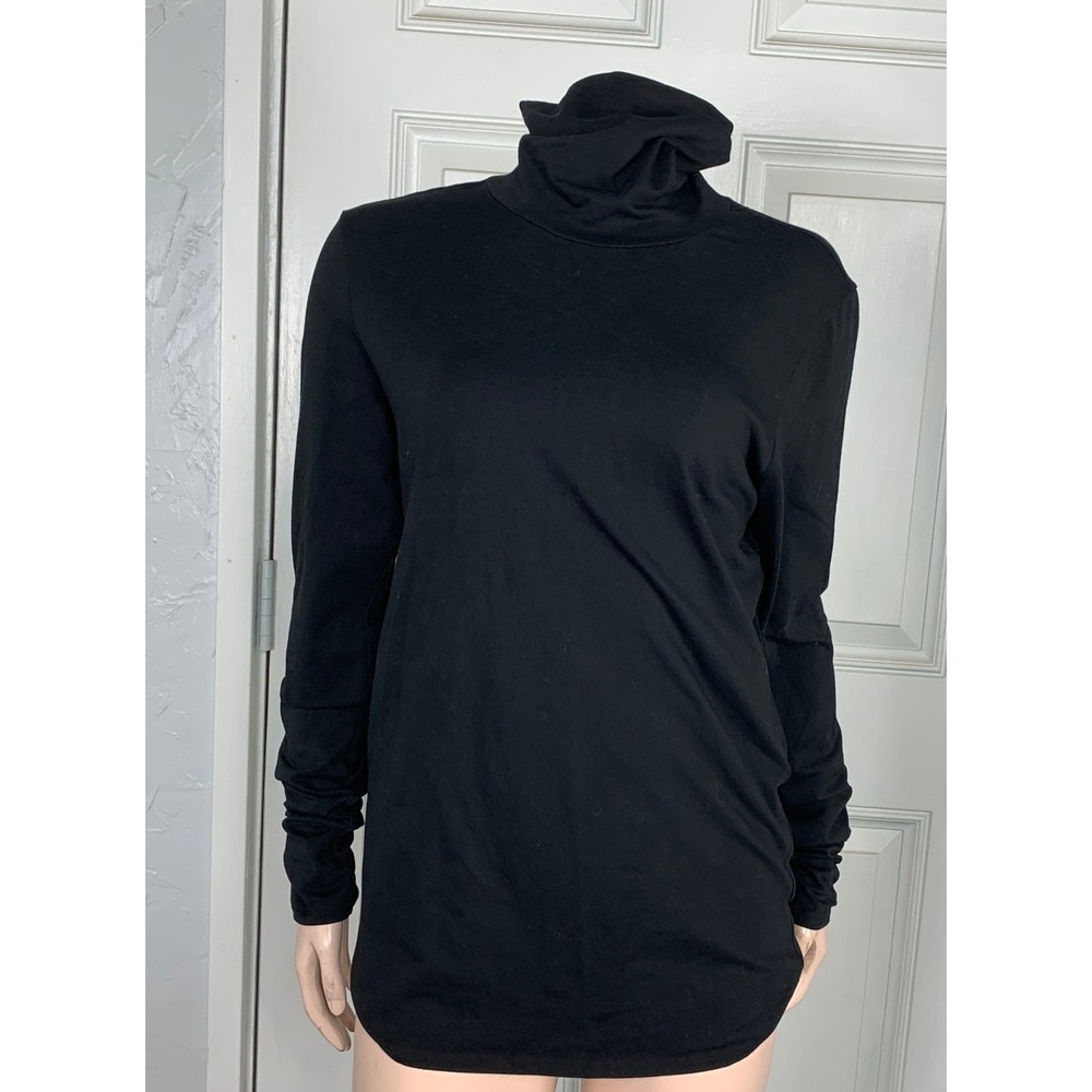 Peruvian Connection Women's Shirt L Turtleneck Pima Cotton Long sleeve Casual Y6